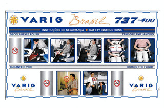 Safety card Varig Brasil 737 400
