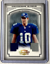 Dual Relic #/155- 2006 Donruss Threads #PGK-17- Eli Manning Mem Gridiron Kings