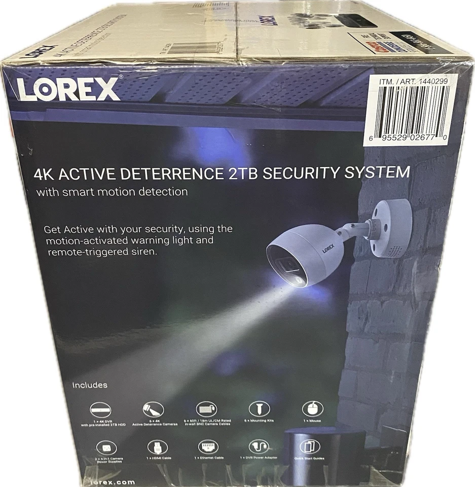 LOREX TD8712R8D6-E Set of 6 4K Security Surveillance Cameras 8 MP and 2TB DVR - Image 3 of 4