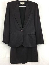 Vintage KASPER for A.S.L. Woman s 2 Piece Skirt Suit Size 12 Blue/Pink Pinstripe