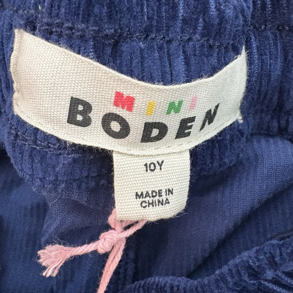 Pantalones de pana Mini Boden para niños con cintura ajustable azul marino talla: 10 años nuevos con etiquetas Foto 4 de 4
