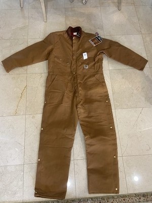 Carhartt Mens Insulated Duck Canvas Coverall Size 50 Tall R68QZR
