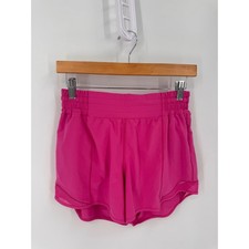 Lululemon Hotty Hot High-Rise Short Women 6 Bright Pink 4" Inseam Athletic