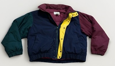 Vintage Eddie Bauer Down Goose Puffer Jacket XL ColorBlock Blizzard Proof Rare