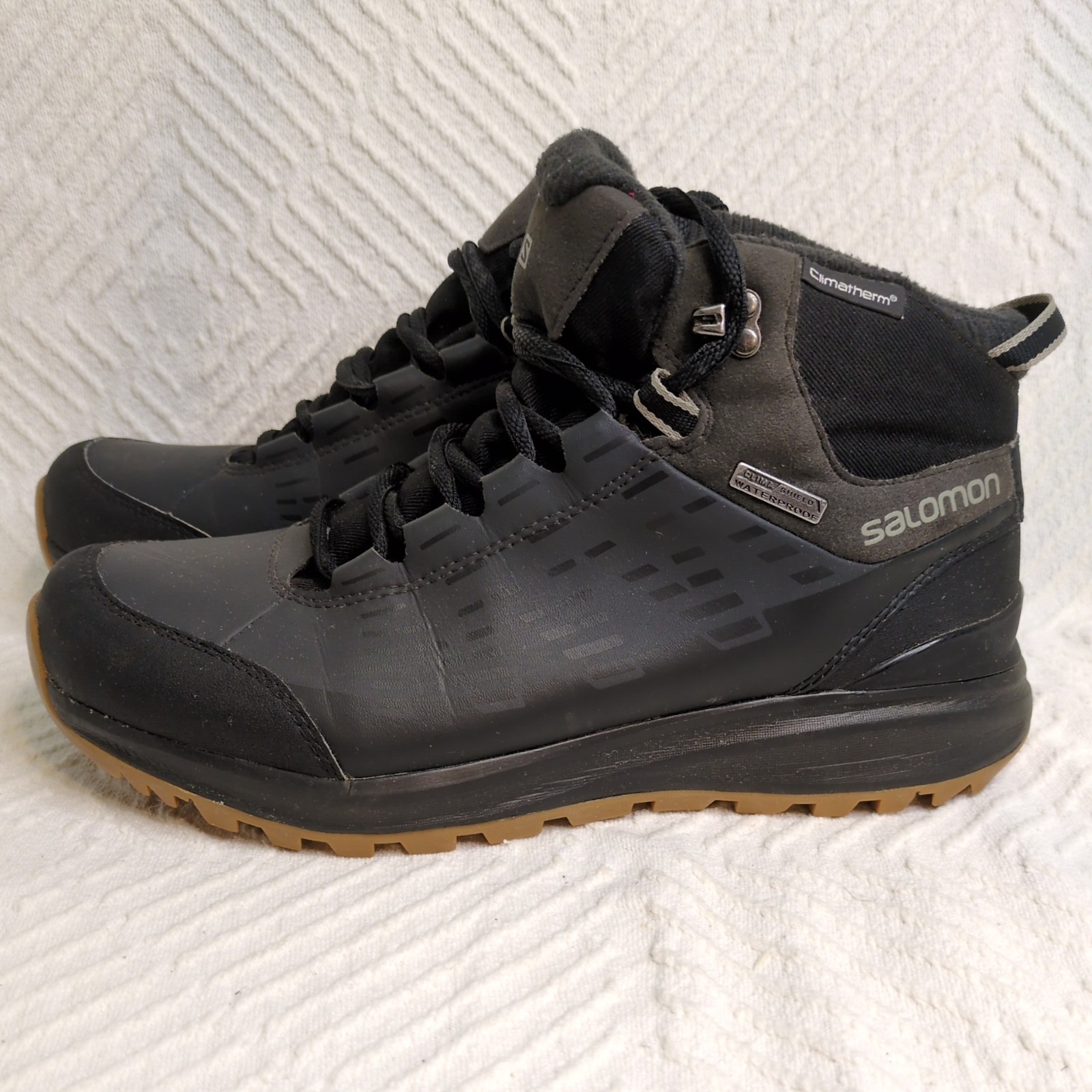 Stivali da trekking Salomon Kaipo ClimaShied impermeabili climatherm neri da uomo 10 belli