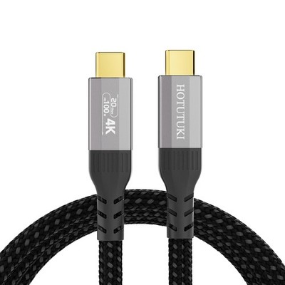 6.6FT/2m USB-C Cable Compatible Thunderbolt 4/3 20Gbps 100W PD Fast Charging