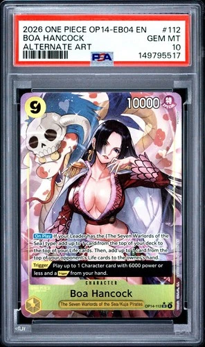 2026 One Piece OP14 EB04 EN Boa Hancock Alternate Art #112 PSA 10 GEM MINT