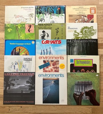 Lot of 16 World and Nature Records! Nonesuch, Haiti, Japan, Environments VG+!