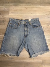 Vintage 90s Lucky Brand Dungarees Jorts Mens 36 USA Made Cut Off