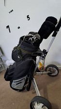 Golf Clubs And Trolly. Dunlop.