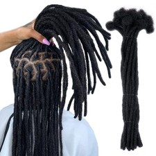 0.4cm Thickness 100 Human Hair Dreadlock Extensions 10 Inch 10 Strands Full