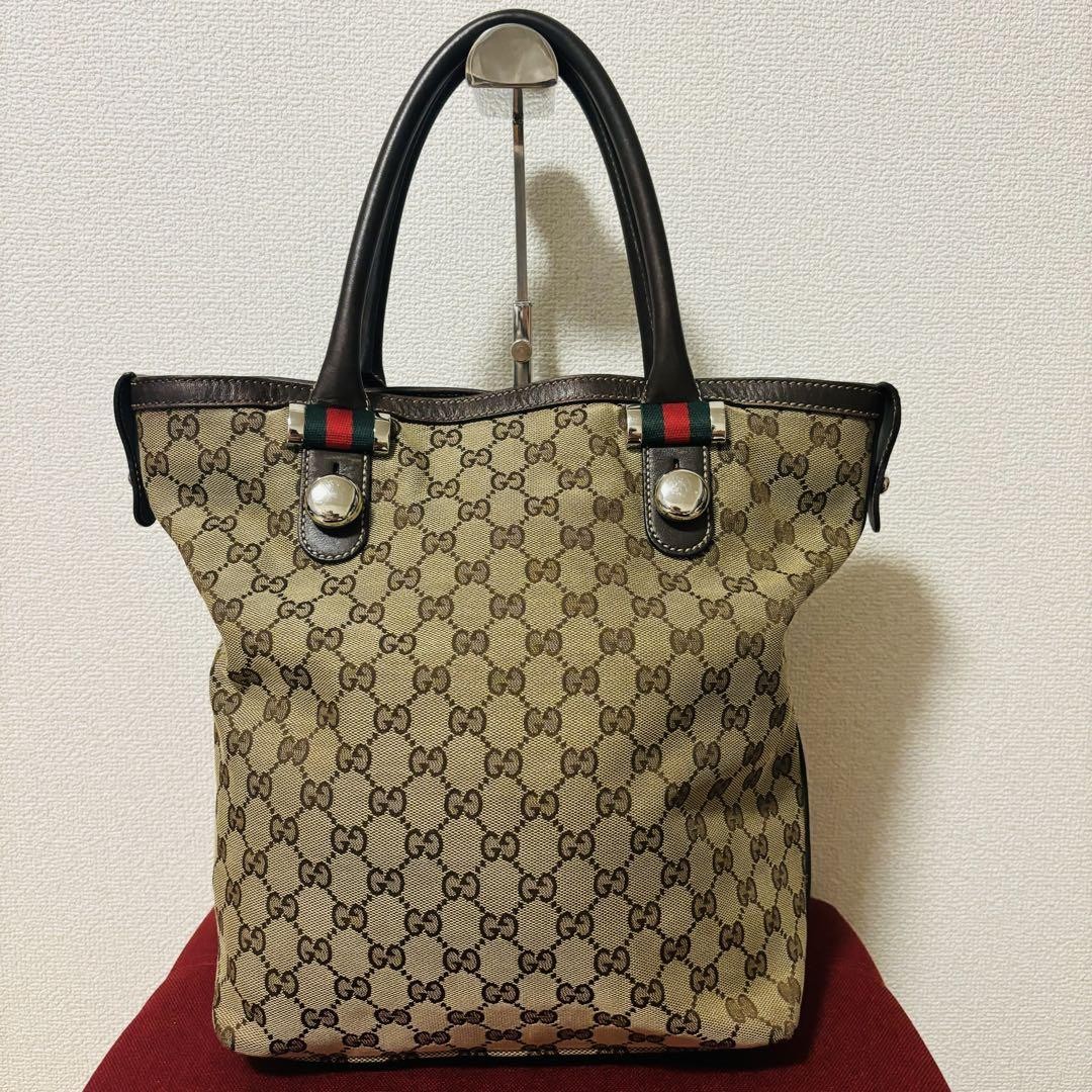 Vintage GUCCI Sherry Line Tote Handbag - Rare Collectible