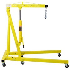 2 Ton Folding Engine Hoist Heavy Duty Steel Crane with 6 Casters