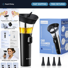 Manual Ear Wax Removal Kit - One-Hand Flushing, Easy Clean, Black Ear Cleaner