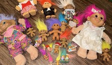 Vintage Trolls Assorted Soft, Hard, Multicolored, Jeweled lot 22