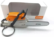 Stihl Mini Chainsaw Keychain Plastic KeyRing Toy Miniature Novelty Chainsaw Gift