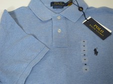 Polo Ralph Lauren Blue Polo Shirt Custom Slim Fit M Mesh Cotton
