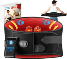 Heating Pad for Back - Lower Back Massager with 3 Heat 3 Vibration, 10000Mah Por