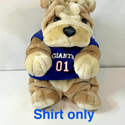 Vintage NFL GIANTS Shirt for Gemmy Animated Plush Party Pooch Blue - Shirt Only