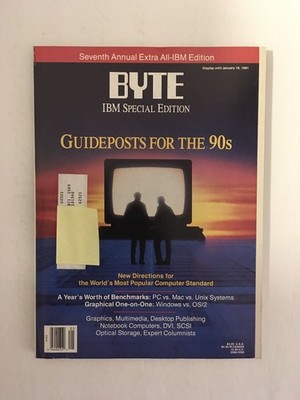 BYTE Magazine JAN 1991 Back Issue COMPUTER Magazine - IBM Special Edition
