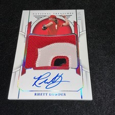 RHETT LOWDER 2024 NATIONAL TREASURES PATCH HOLO SILVER AUTO #09/25
