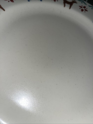 Set of 4 Pfaltzgraff Nordic Christmas 10.1/4" Dinner Plates Snowflakes Deer - Picture 3 of 4
