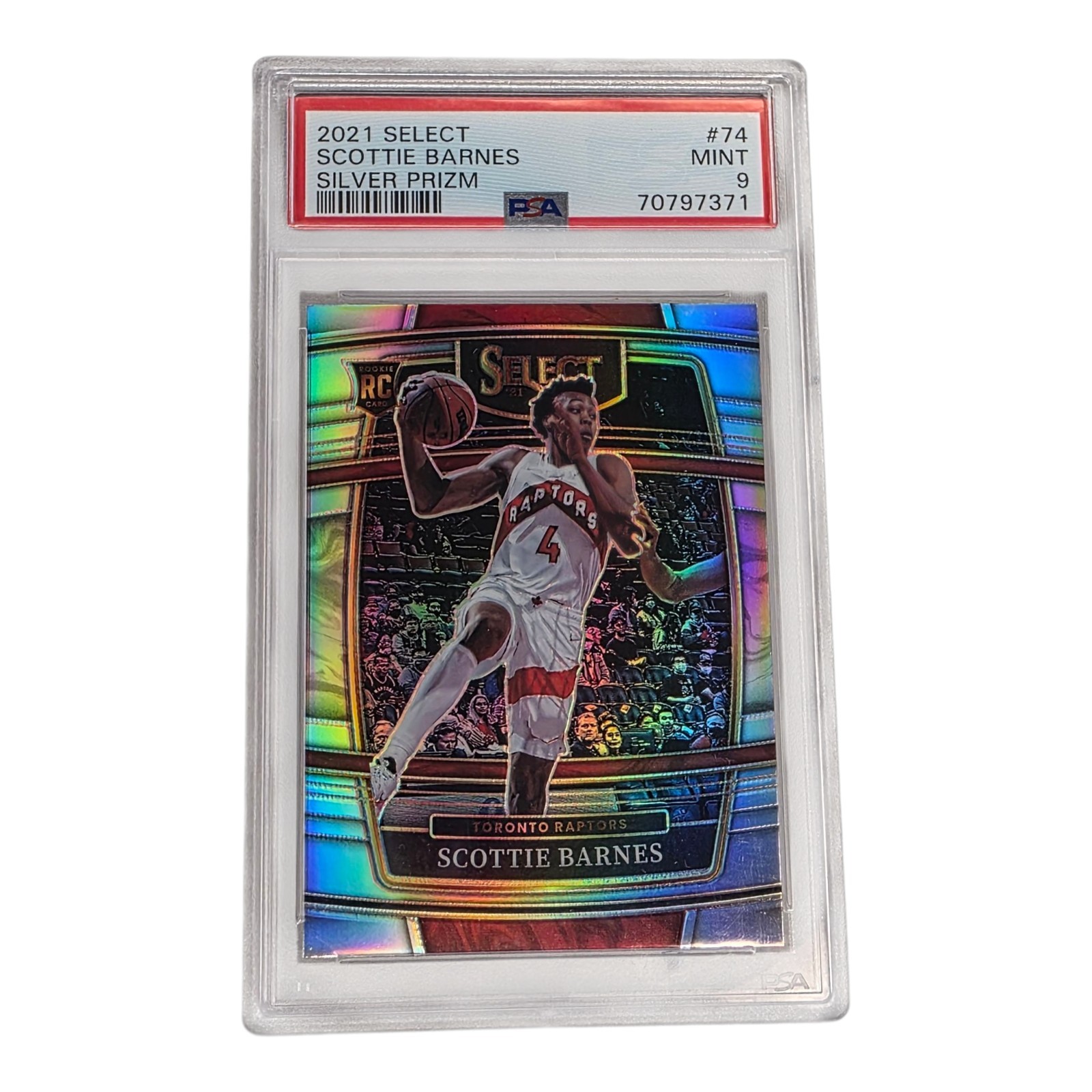 2021 Panini Select SCOTTIE BARNES Silver Prizm Rookie RC #74 PSA 9 MT Concourse