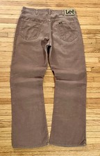 Vintage 70s Men  s 32x31 Lee Riders Corduroy Pants Brown Talon Zipper USA