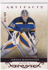 21/22 UD ARTIFACTS JORDAN BINNINGTON RED BASE PARALLEL /499 #33