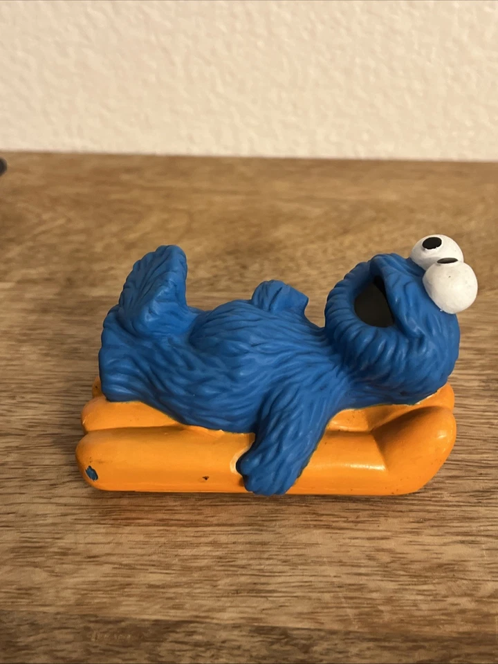 Galleta Monstruo En Naranja Piscina Balsa Plaza Sésamo Jim Henson Juguete PVC De Colección Foto 2 de 4