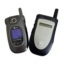 Verizon LG VX8350 / Nextel Motorola i90c Vintage Flip-phones Lot AS IS UNTESTED