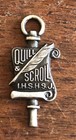 Vintage Sterling Silver Quill & Scroll Charm Honorary Society IHSHSJ Pendant — photo 3