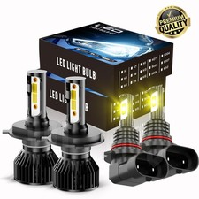 For Mitsubishi Montero 2001-2006- Combo Led Headlightyellow Fog Light Bulbs Kit
