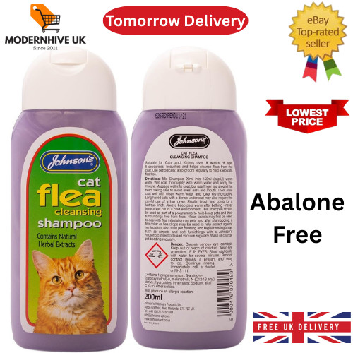 Johnsons Cat Flea Cleansing Shampoo 200ml