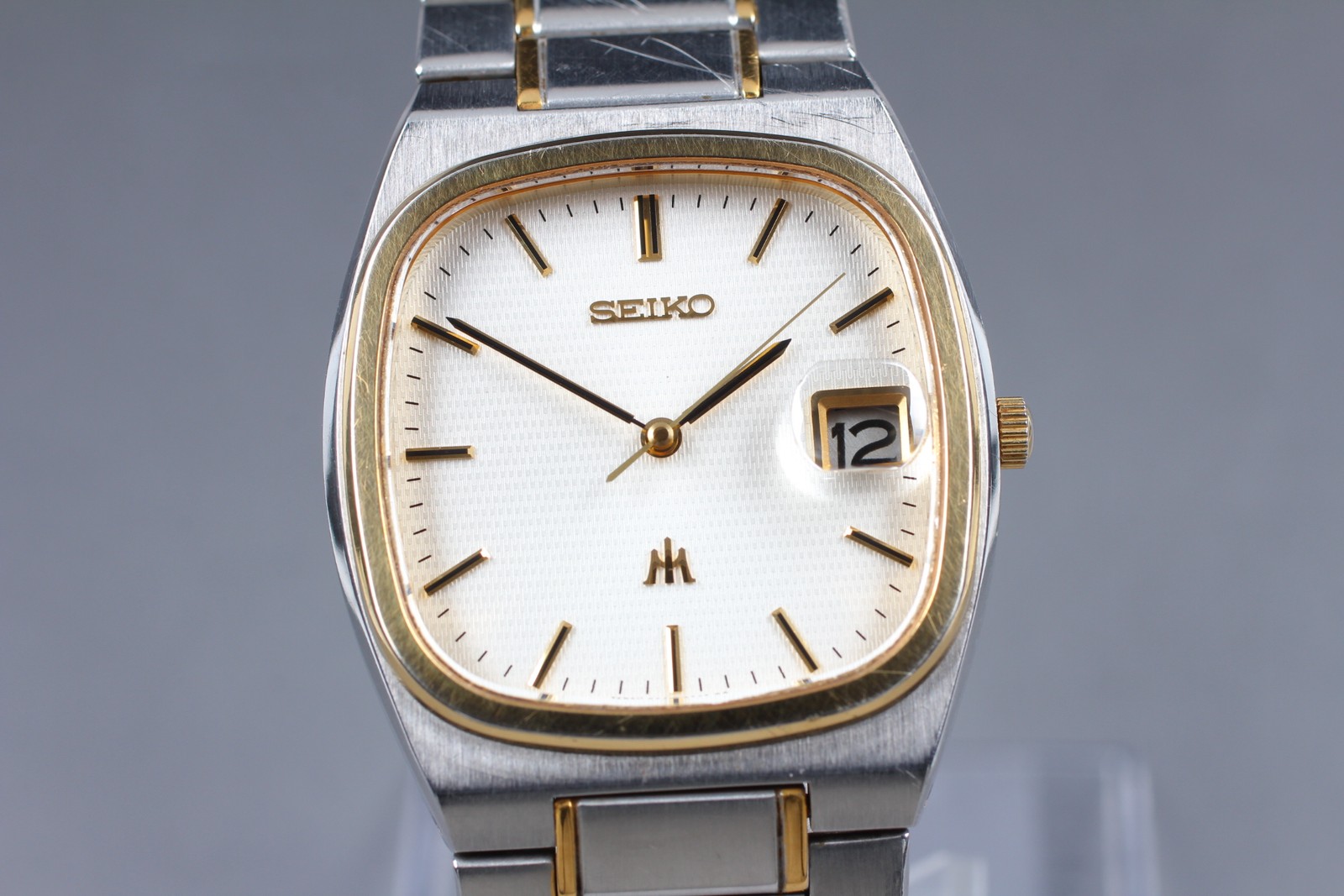 Rare Vintage 1990 Exc+5 Seiko Majesta 5S42-5A00 Date Gold Qz Mens Watch JAPAN image 3