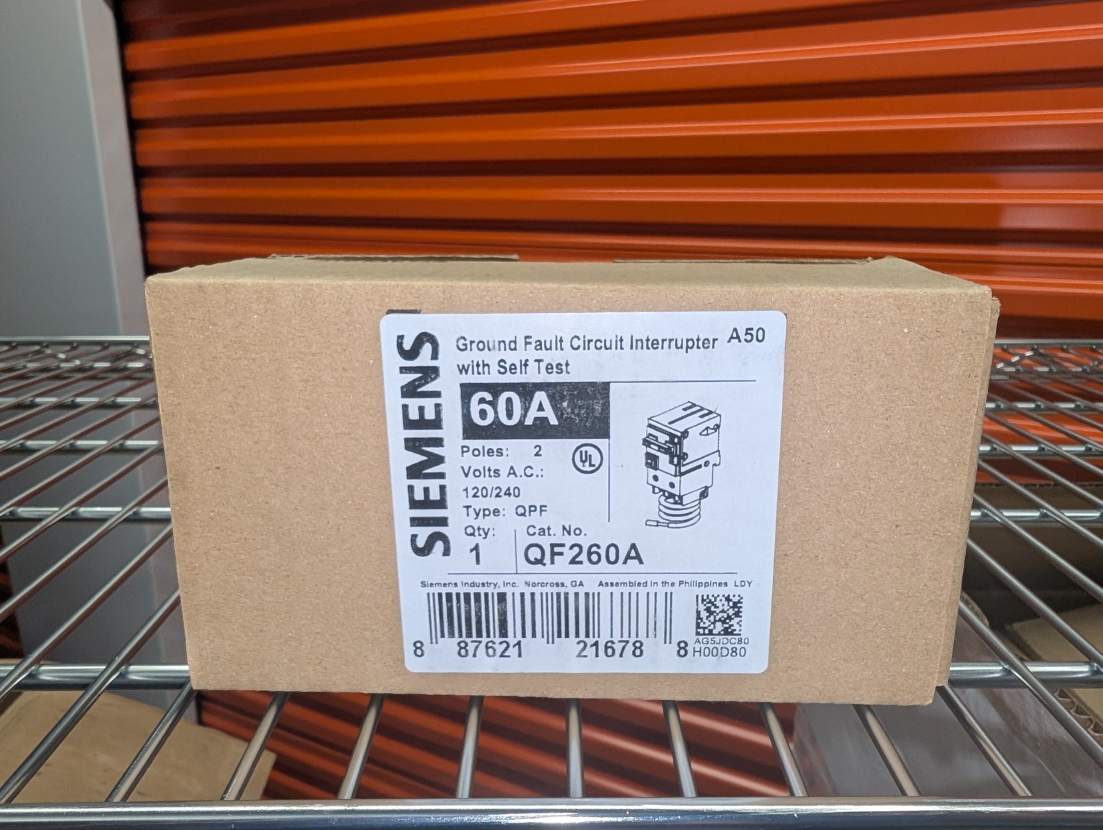Siemens QF260A 60 Amp 2-Pole GFCI Ground Fault Circuit Breaker NEW Sealed Box