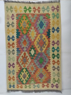 Kelim Afghan Old Tradition Style 153 x 100 cm Handgewebt  Orientteppich Neu