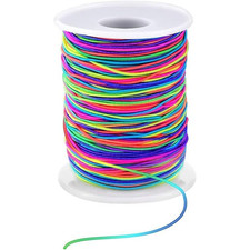 1mm Stretchy Bracelet String, Sturdy Rainbow Elastic String Elastic Cord for Jew