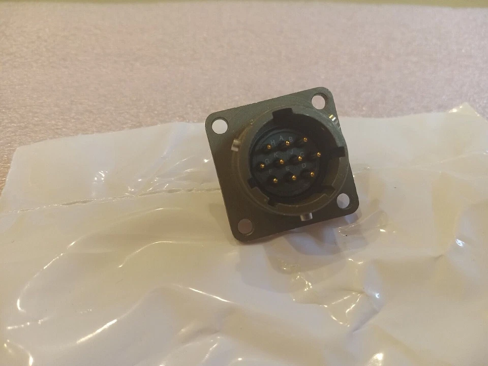 Conector Circular KPT02E12-10P Serie KPT Receptáculo Montaje en Caja 10 Contactos B Foto 3 de 4