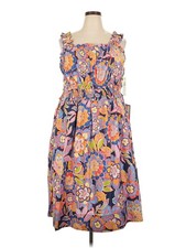 Eliza J Women Orange Casual Dress 18 Plus