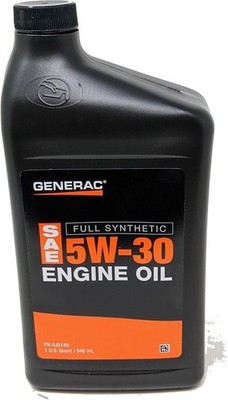 Generac 0J5140 Full Synthetic Motor Oil 5W-30 SN Quart Bottle