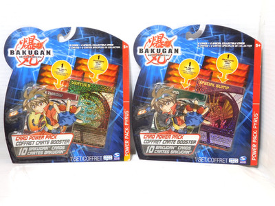 2 NIP Bakugan Battle Brawlers 10 Card Power Pack PYRUS 2008