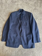 Lauren Ralph Lauren Mens Navy Wool 2 Button Sport Coat Blazer Jacket Size 42R