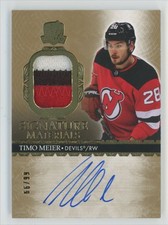2023-24 UD The Cup Signature Materials Patch Timo Meier Auto 66/99