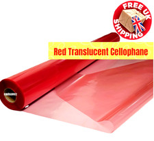 Red Translucent Cellophane Gift Wrap Valentines Flowers Film Cello Wrap 1-100m