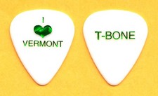 Hall & Oates T-Bone Wolk Signature I Love Vermont White/Green Tour Guitar Pick 3