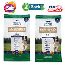 2 PCS- Natural Balance Health Protection Adult Dog Dry Food - Lamb, Brown 24 LB