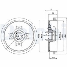 Tambour de frein Audi 200
