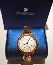 Swarovski Damen Armbanduhr Analog roségold Metallarmband silber Zifferblatt