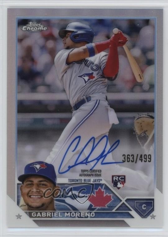 2023 Topps Chrome Rookie Refractor 363/499 Gabriel Moreno #RA-GMO Auto 0x3c
